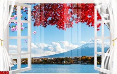 File in trần File tranh gốc cửa sổ 3D CS2112 (file gốc) hoa văn 3D