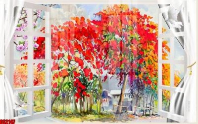 File tranh File tranh gốc cửa sổ 3D CS2147 (bản gốc) trang trí văn phòng