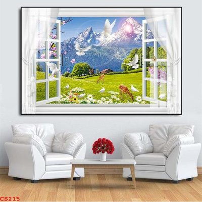 Tải file File gốc cửa sổ 3D CS215 (ảnh gốc) in tranh kính