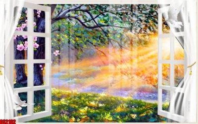 Ảnh gốc File tranh gốc cửa sổ 3D CS2162 (độ nét cao) in tráng gương