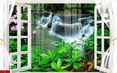 File gốc in ấn File tranh gốc cửa sổ 3D CS2256 độ phân giải cao