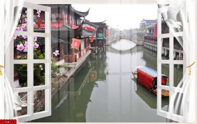 File in trần File tranh gốc cửa sổ 3D CS2258 (bản gốc) bầu trời