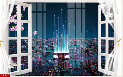 File tranh in mica File tranh gốc cửa sổ 3D CS2289 (độ phân giải cao)