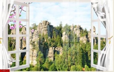 Download file gốc File tranh gốc cửa sổ 3D CS2305 (in mica) trang trí