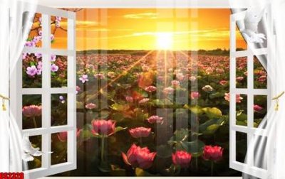 File tranh PSD File tranh gốc cửa sổ 3D CS2328 chất lượng cao