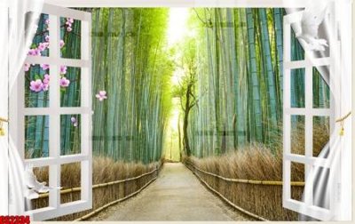 File tranh File tranh gốc cửa sổ 3D CS2334 (ảnh gốc) in trần nhà