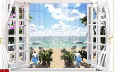 Tải file File tranh gốc cửa sổ 3D CS2351 (ảnh gốc) in tranh kính