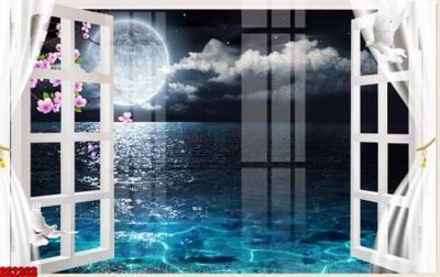 File tranh File tranh gốc cửa sổ 3D CS2363 (gốc) in trên kính