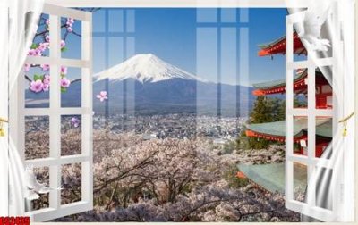 File in ấn File tranh gốc cửa sổ 3D CS2435 (bản gốc) chất lượng cao