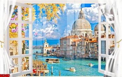 File gốc in ấn File tranh gốc cửa sổ 3D CS2487 chuẩn màu CMYK