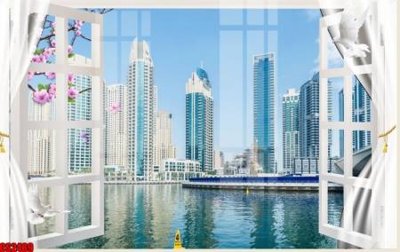 File tranh File tranh gốc cửa sổ 3D CS2489 (ảnh gốc) cho in ấn kỹ thuật số