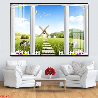 File tranh gốc File gốc cửa sổ 3D CS263 (bản quyền) độc đáo