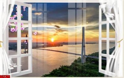 File gốc File tranh gốc cửa sổ 3D CS2783 (cho in 3D) độc đáo