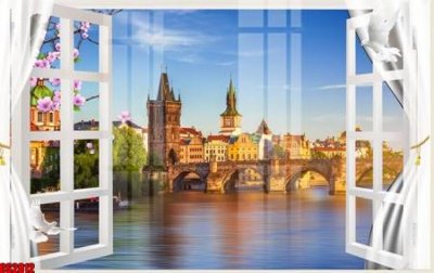 File tranh File tranh gốc cửa sổ 3D CS2812 (ảnh gốc) cho in ấn kỹ thuật số