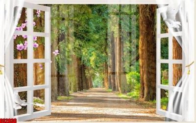 File ảnh File tranh gốc cửa sổ 3D CS2836 (gốc) in decal dán tường