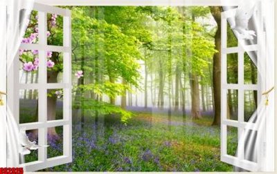 File PSD File tranh gốc cửa sổ 3D CS2925 (gốc) tách lớp chi tiết