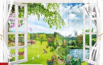 File tranh trang trí File tranh gốc cửa sổ 3D CS2927 (tải file gốc)