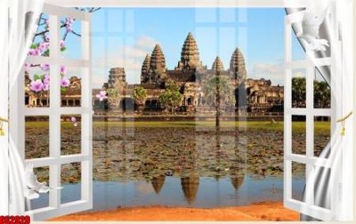 Tải file File tranh gốc cửa sổ 3D CS2929 (PSD) cho in tranh 3D