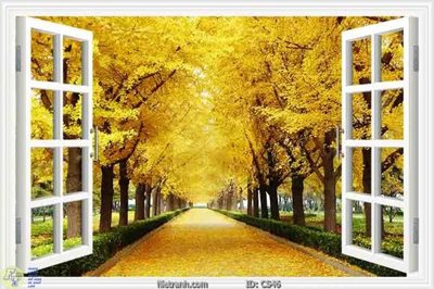 Chi tiết file tranh tráng gương File gốc cửa sổ 3D CS46 (ảnh gốc)