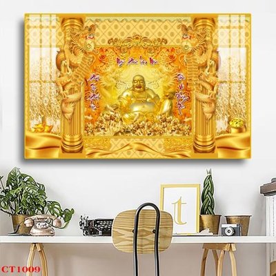 File tranh in tráng gương File tranh cây tiền tài lộc CT1009 (siêu nét)