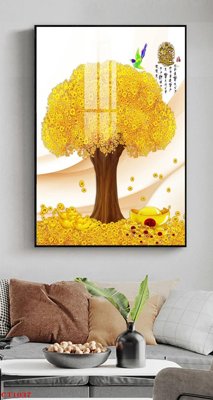 File PSD File tranh cây tiền tài lộc CT1037 (gốc) cho designer