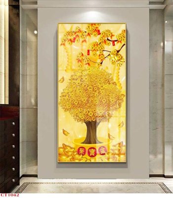 Tải file gốc File tranh cây tiền tài lộc CT1042 (in không vỡ ảnh)