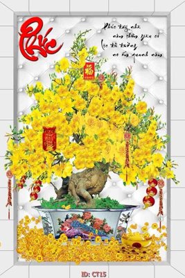 Tải file gốc in lụa File tranh tài lộc CT15 siêu nét