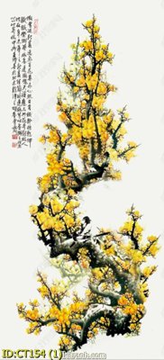 Tải file gốc File tranh cành mai vàng CT154 (in không vỡ ảnh)