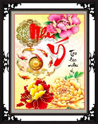 File gốc in ấn File tranh cây tiền tài lộc CT1658 chuẩn màu CMYK