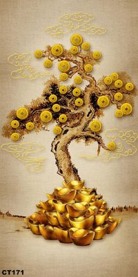 File tranh File tranh cây tiền CT171 (gốc) chủ đề con người