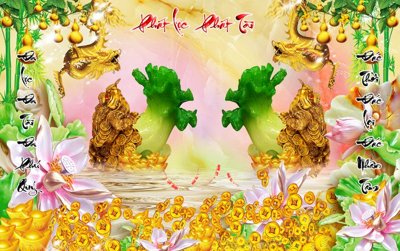 Mua file gốc File tranh cây tiền tài lộc CT1711 (PSD) tại Filetranh.com