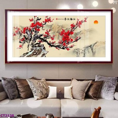 File in ấn File tranh cây tiền tài lộc hoa đào tết CT2138 (bản gốc) từ file gốc