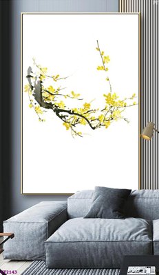 Hình ảnh gốc File tranh cây tiền tài lộc hoa đào tết CT2143 (để in khổ lớn)