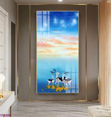 Download file File tranh cây tiền tài lộc hoa đào tết CT2193 (chất lượng in ấn)