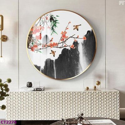 Download file gốc File tranh cây tiền tài lộc hoa đào tết CT2274 (độ nét cao)