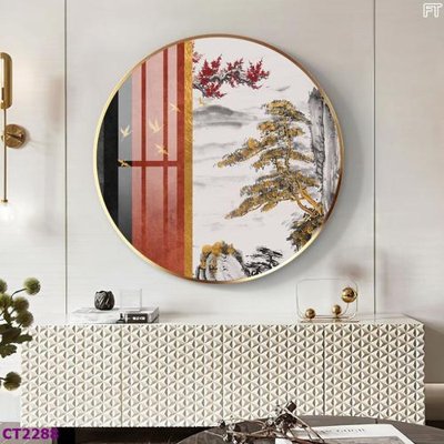 File tranh PSD File tranh cây tiền tài lộc hoa đào tết CT2288 chất lượng cao