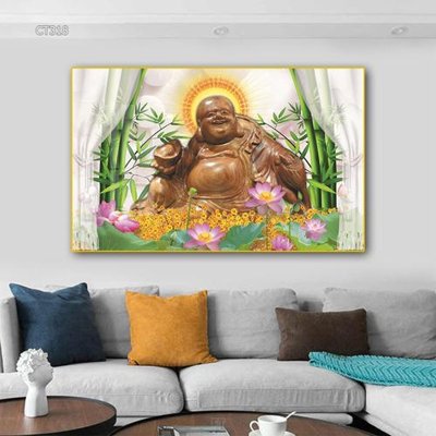 Tải file Tranh thần tài cây tiền CT318 (gốc) in trên mọi chất liệu