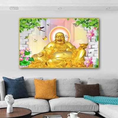 File tranh quảng cáo Tranh thần tài cây tiền CT322 (file gốc) chuyên nghiệp