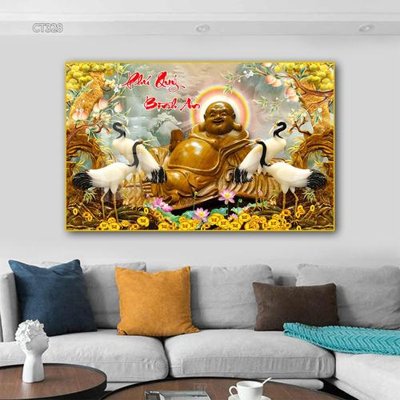 File gốc Tranh thần tài cây tiền CT328 cho in ấn và thiết kế