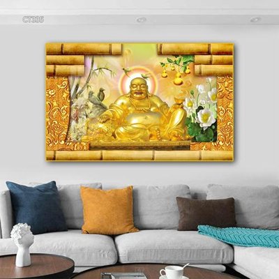 File gốc Tranh thần tài cây tiền CT335 (in mica) cắt laser