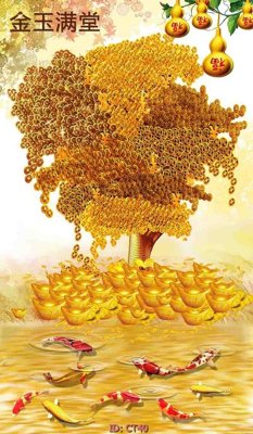 File tranh File tranh tài lộc CT40 (bản gốc) in lụa 5D