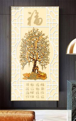 File in ấn Tranh thần tài cây tiền CT400 (bản gốc) sắc nét