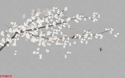 File in ấn File tranh hoa đào hoa mai tài lộc CT4015 (bản gốc) sắc nét