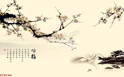 File gốc File tranh hoa đào hoa mai tài lộc CT4144 (dành cho quảng cáo)