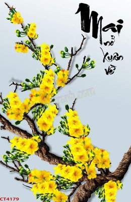 File gốc in ấn File tranh hoa đào hoa mai tài lộc CT4179 chất lượng vượt trội