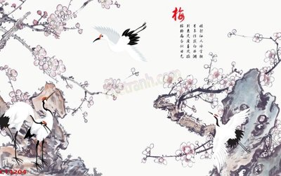 Download file File tranh hoa đào hoa mai tài lộc CT4204 (gốc) cho xưởng in