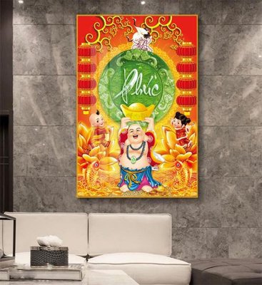 Download file tranh PSD Tranh thần tài cây tiền CT451 để chỉnh sửa