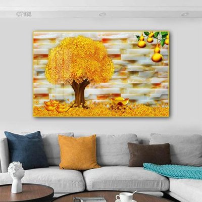 Tệp tin gốc Tranh thần tài cây tiền CT461 (dùng cho in ấn) chuyên nghiệp