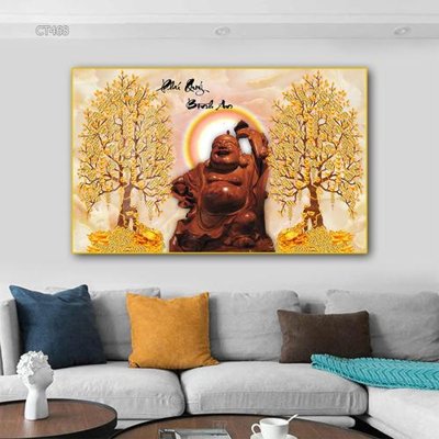 Download file Tranh thần tài cây tiền CT468 (chất lượng in ấn)