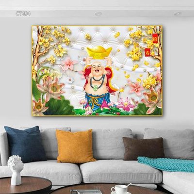 Tải file Tranh thần tài cây tiền CT494 (ảnh gốc) độ phân giải 300dpi